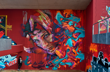 Conse Andechaga graffiti de gran formato por conse andechaga festival full colors rubi